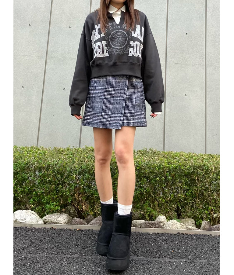 キーネック リメイク デザイン 裏毛 スウェット トレーナー 793-9100