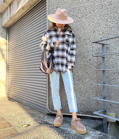 オルテガチェックオーバーシャツジャケット 815-6649