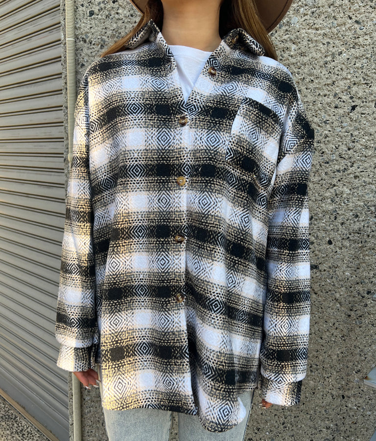 オルテガチェックオーバーシャツジャケット 815-6649