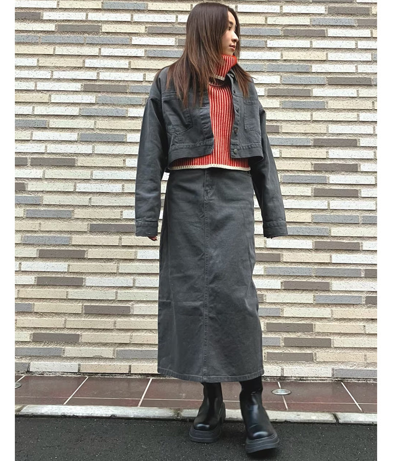 バックスリットロングスカート 791-9017