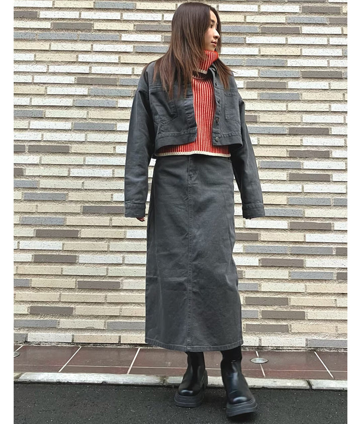 バックスリットロングスカート 791-9017
