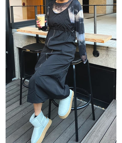 フロントジップミリタリーキャミワンピース 797-9072