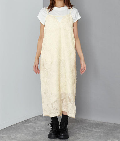 フラワー ジャガード キャミ ワンピース 527-6811