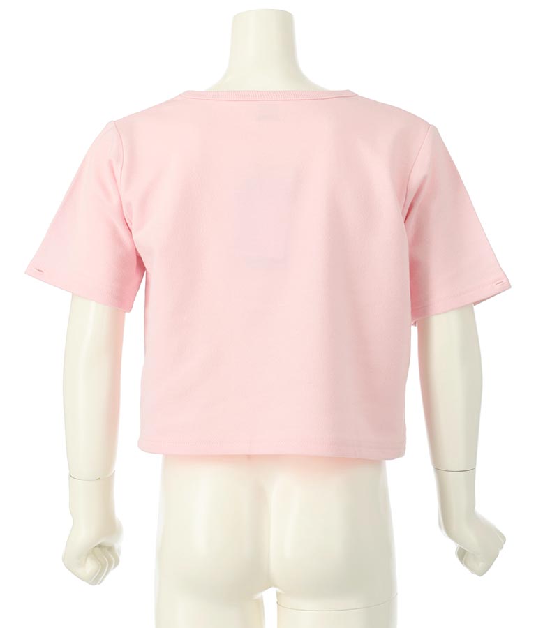 2WAY 袖 箔プリント ミニ 裏毛 トップス 423-3231