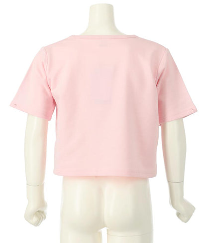 2WAY 袖 箔プリント ミニ 裏毛 トップス 423-3231