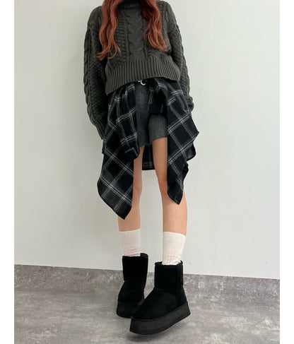 ケーブル編み ハイネック ニット トップス 793-9102