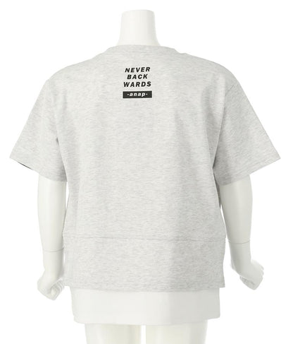 バンダナプリント レイヤード風 Tシャツ 423-3233