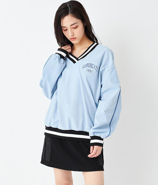 Vネック ライン リブ プルオーバー 793-9144