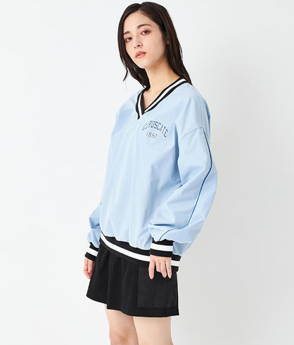 Vネック ライン リブ プルオーバー 793-9144