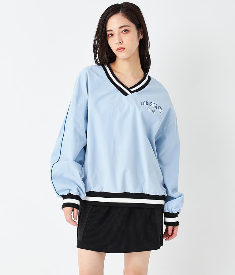 Vネック ライン リブ プルオーバー 793-9144