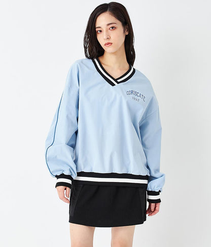 Vネック ライン リブ プルオーバー 793-9144