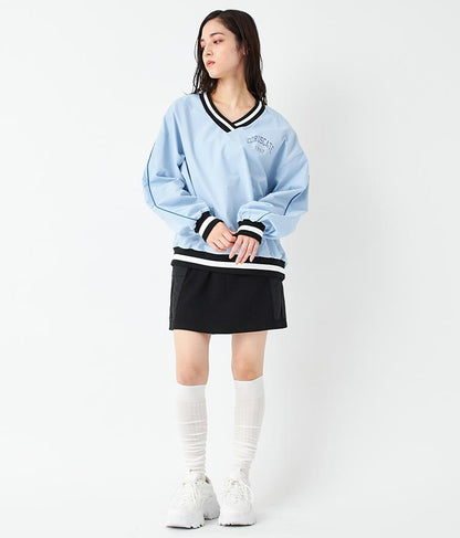 Vネック ライン リブ プルオーバー 793-9144