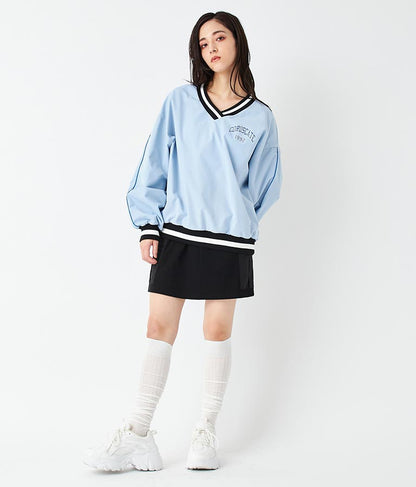 Vネック ライン リブ プルオーバー 793-9144