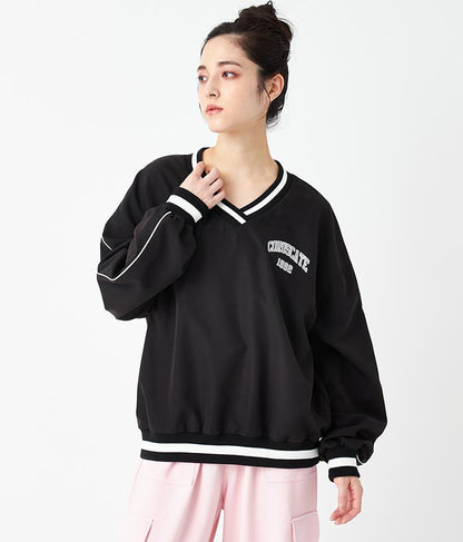 Vネック ライン リブ プルオーバー 793-9144