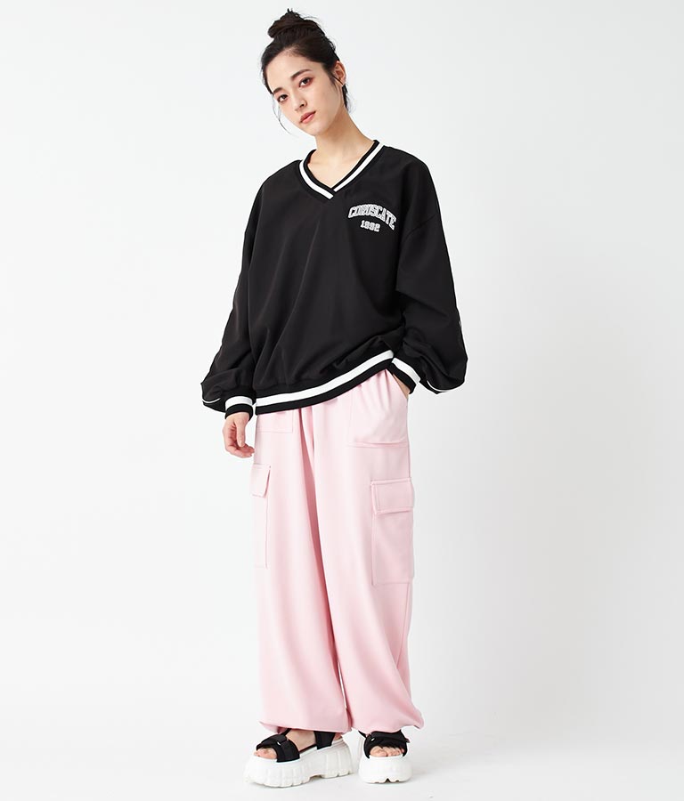 Vネック ライン リブ プルオーバー 793-9144