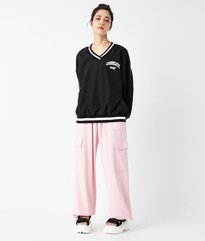 Vネック ライン リブ プルオーバー 793-9144