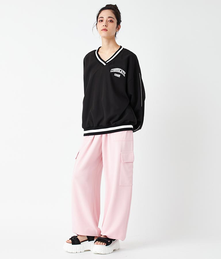 Vネック ライン リブ プルオーバー 793-9144