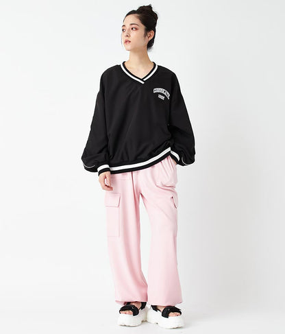 Vネック ライン リブ プルオーバー 793-9144