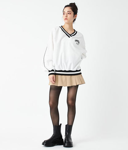 Vネック ライン リブ プルオーバー 793-9144