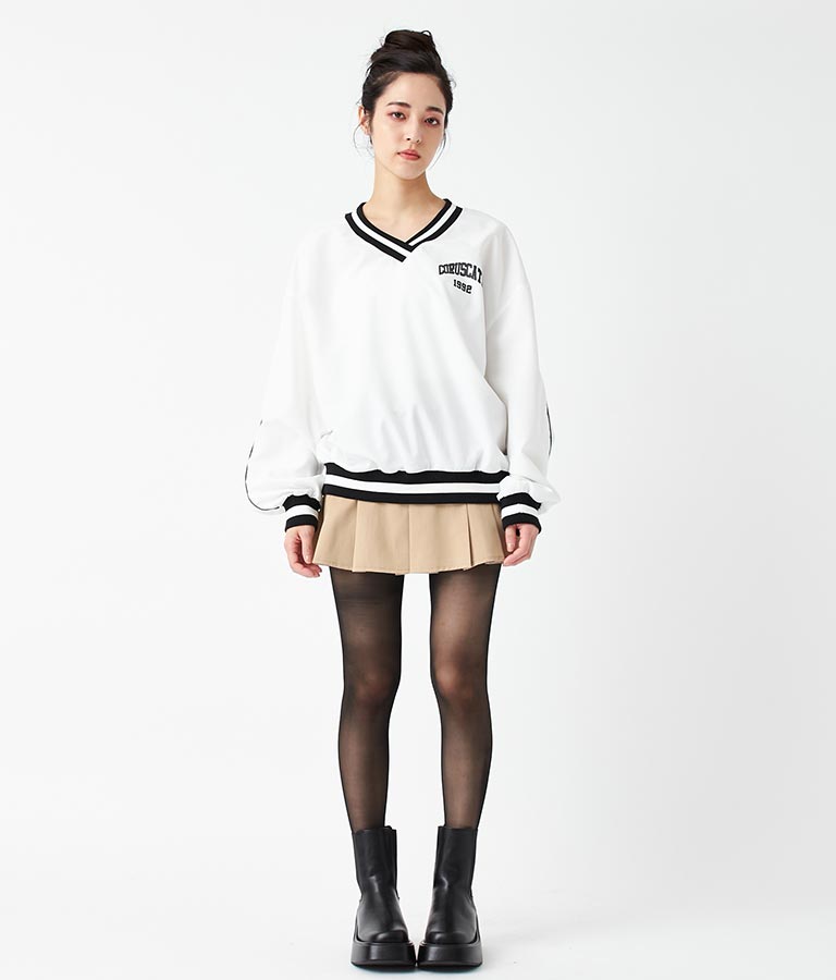 Vネック ライン リブ プルオーバー 793-9144