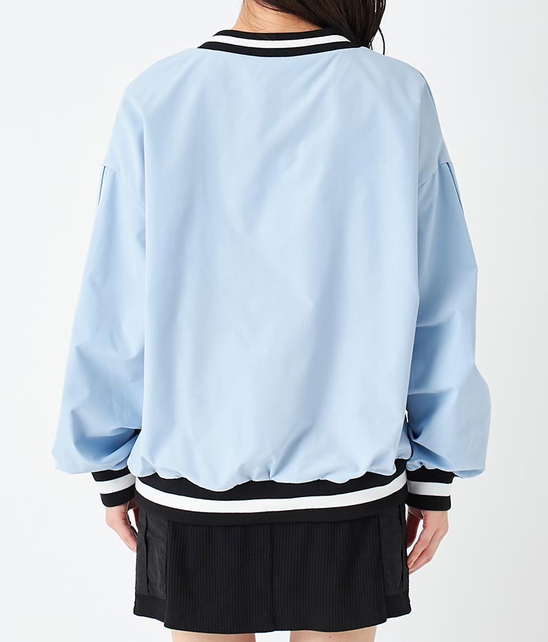 Vネック ライン リブ プルオーバー 793-9144