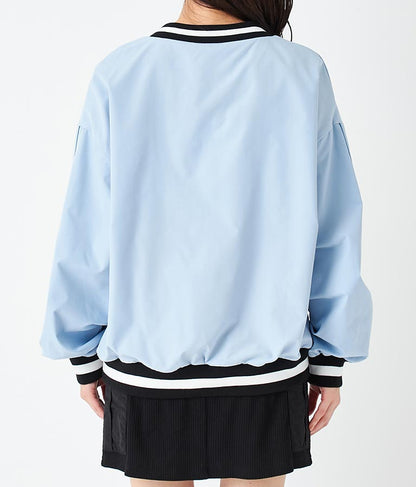 Vネック ライン リブ プルオーバー 793-9144