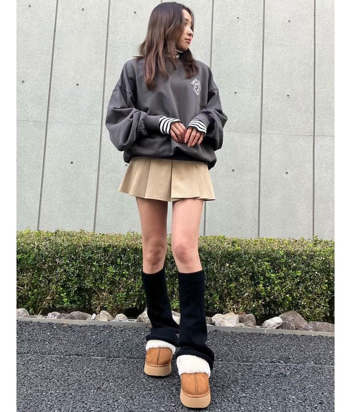 フィンガーホール タートルネック リブ ニット トップス 153-5503