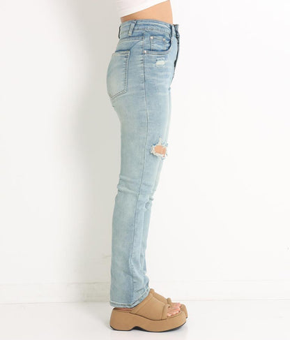 ハードクラッシュ インスリット ストレッチ デニム パンツ 812-6790