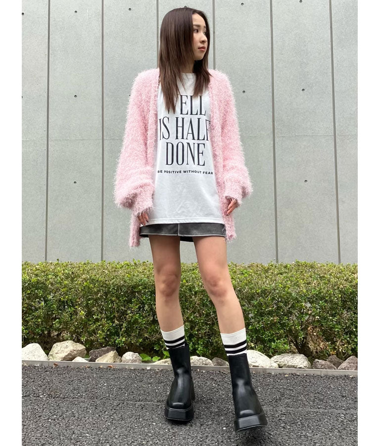 ヴィンテージ風 フェイクレザー ミニ スカート 151-5539