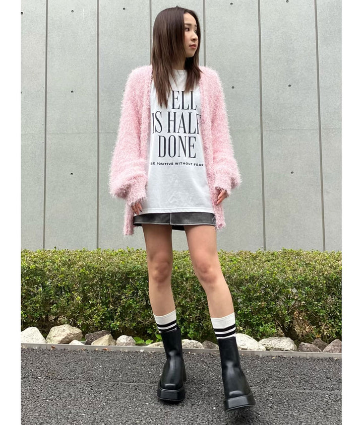 ヴィンテージ風 フェイクレザー ミニ スカート 151-5539