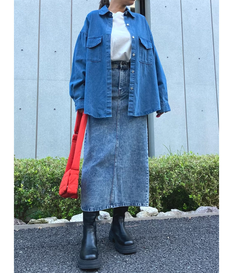 バックスリットロングスカート 791-9017