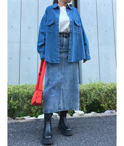 バックスリットロングスカート 791-9017