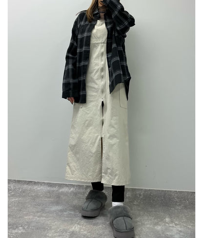 フロントジップミリタリーキャミワンピース 797-9072