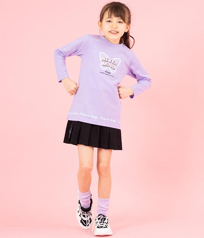 バタフライ プリント チュニック ロンT 長袖 Tシャツ 423-3216