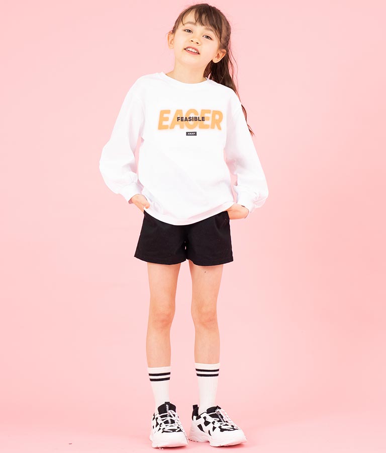 スプレーロゴ プリント ビッグ ロンT 長袖 Tシャツ 423-3215