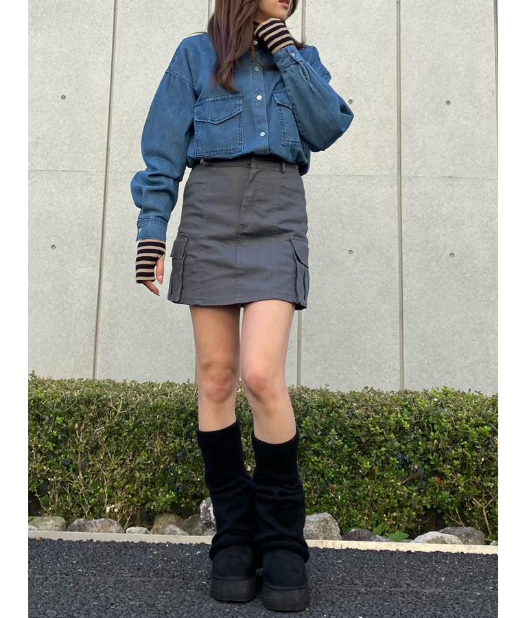 デニムオーバーサイズシャツ 154-5497