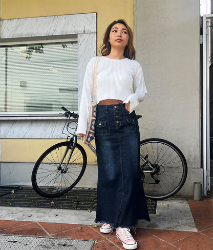 バックオープン スポンジディッシュ リブ ニット トップス 853-5800