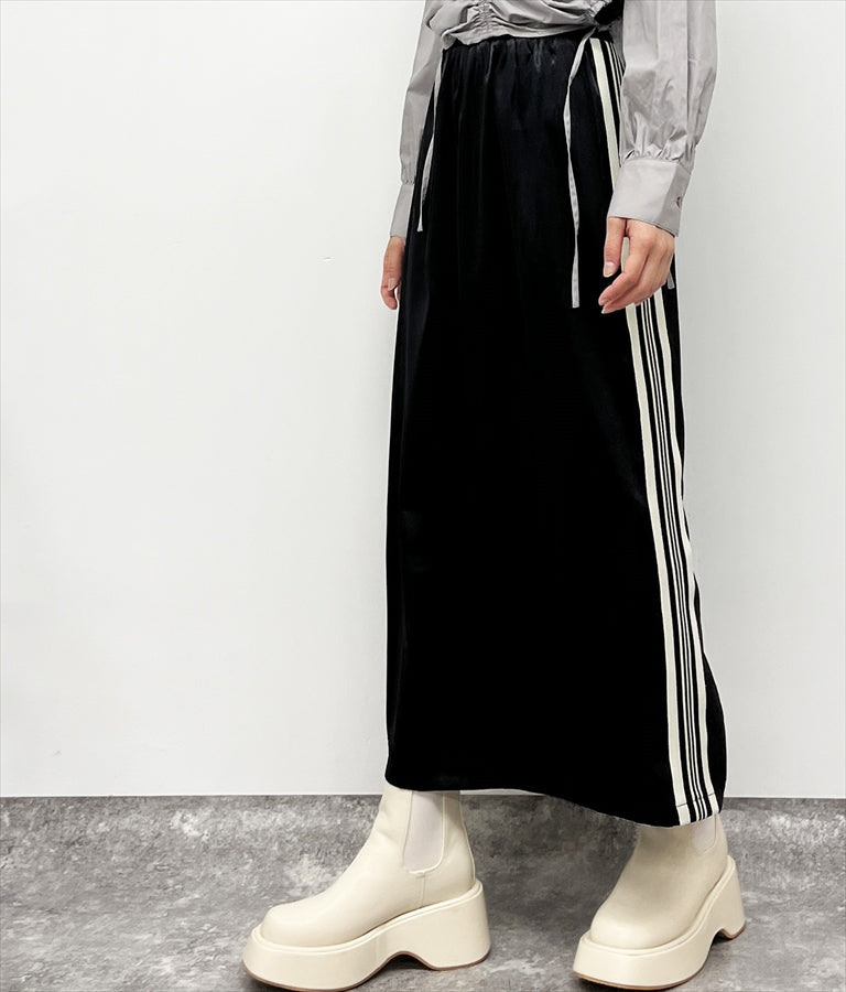 光沢 サテン ライン スカート 791-9160