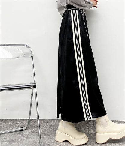 光沢 サテン ライン スカート 791-9160