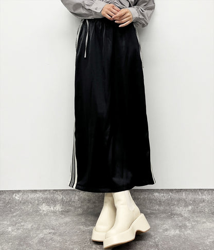 光沢 サテン ライン スカート 791-9160
