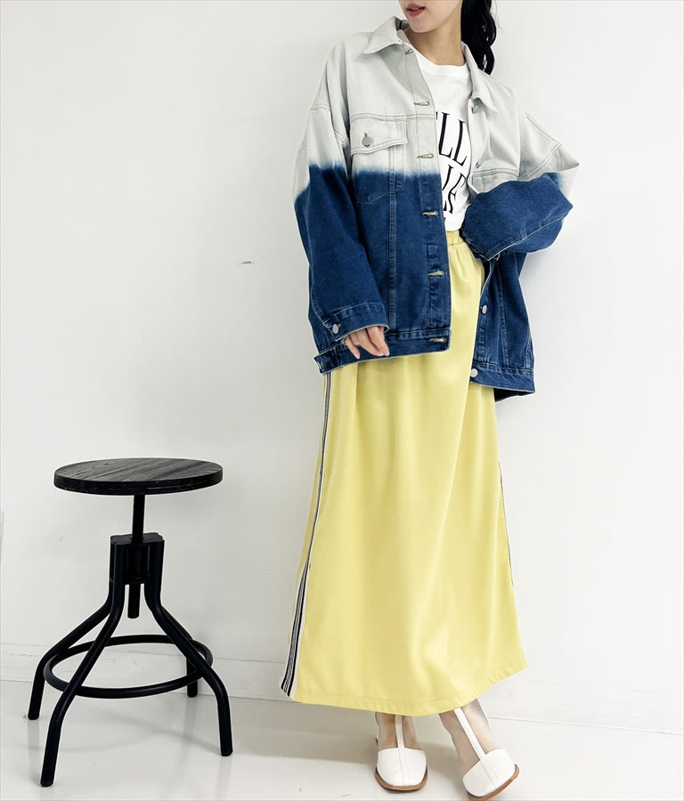 光沢 サテン ライン スカート 791-9160