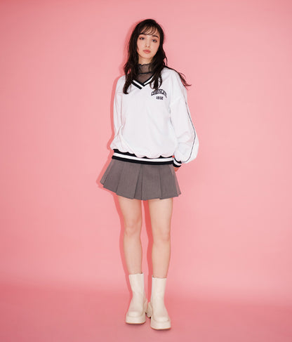 Vネック ライン リブ プルオーバー 793-9144