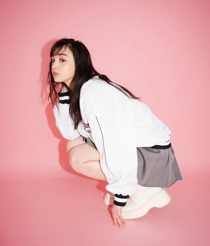 Vネック ライン リブ プルオーバー 793-9144