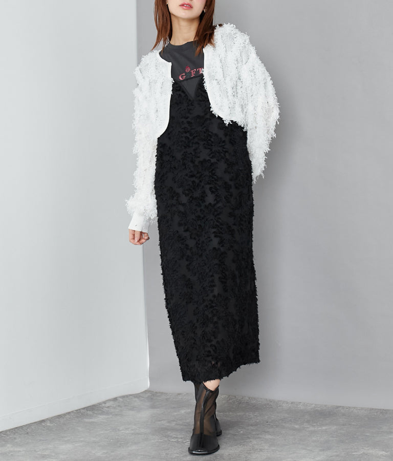 フラワー ジャガード キャミ ワンピース 527-6811