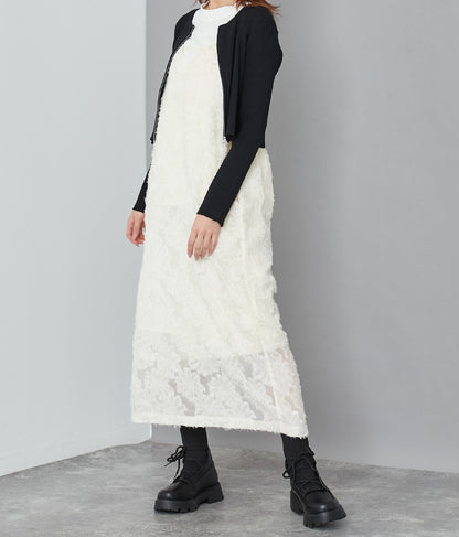 フラワー ジャガード キャミ ワンピース 527-6811