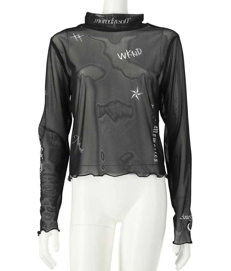 2WAY タトゥー 見え シアー トップス 913-7458