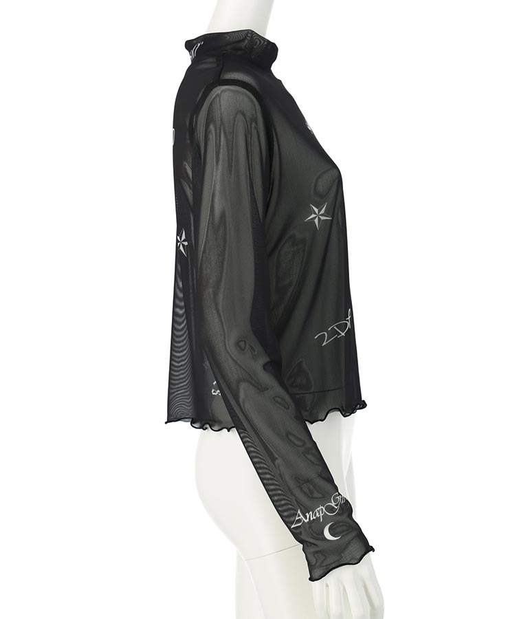 2WAY タトゥー 見え シアー トップス 913-7458