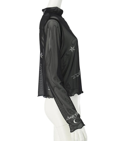 2WAY タトゥー 見え シアー トップス 913-7458