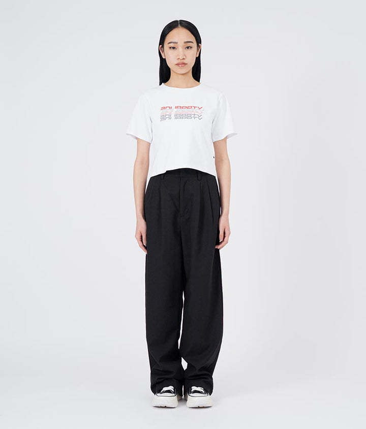 リフレクタークロップドTシャツ 30-3062