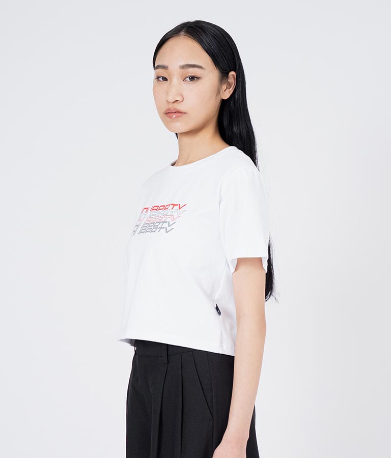 リフレクタークロップドTシャツ 30-3062